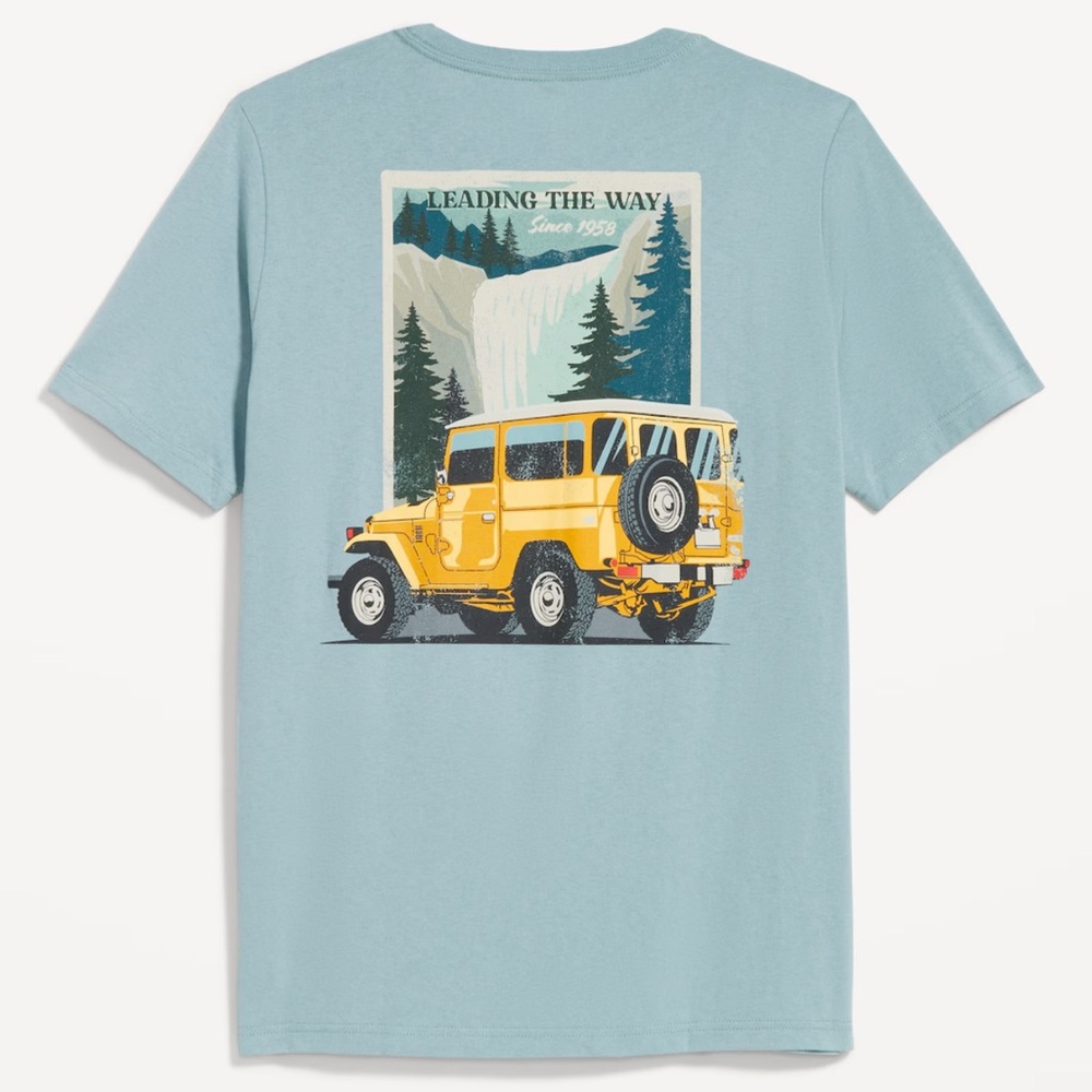 Old Navy Men's Light Blue - Toyota Landcruiser FJ Tee! NWT